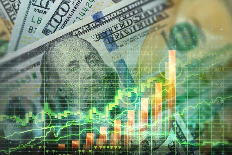 us dollar background financial chart concept economy business investment economic crisis decline profits recession 204041240